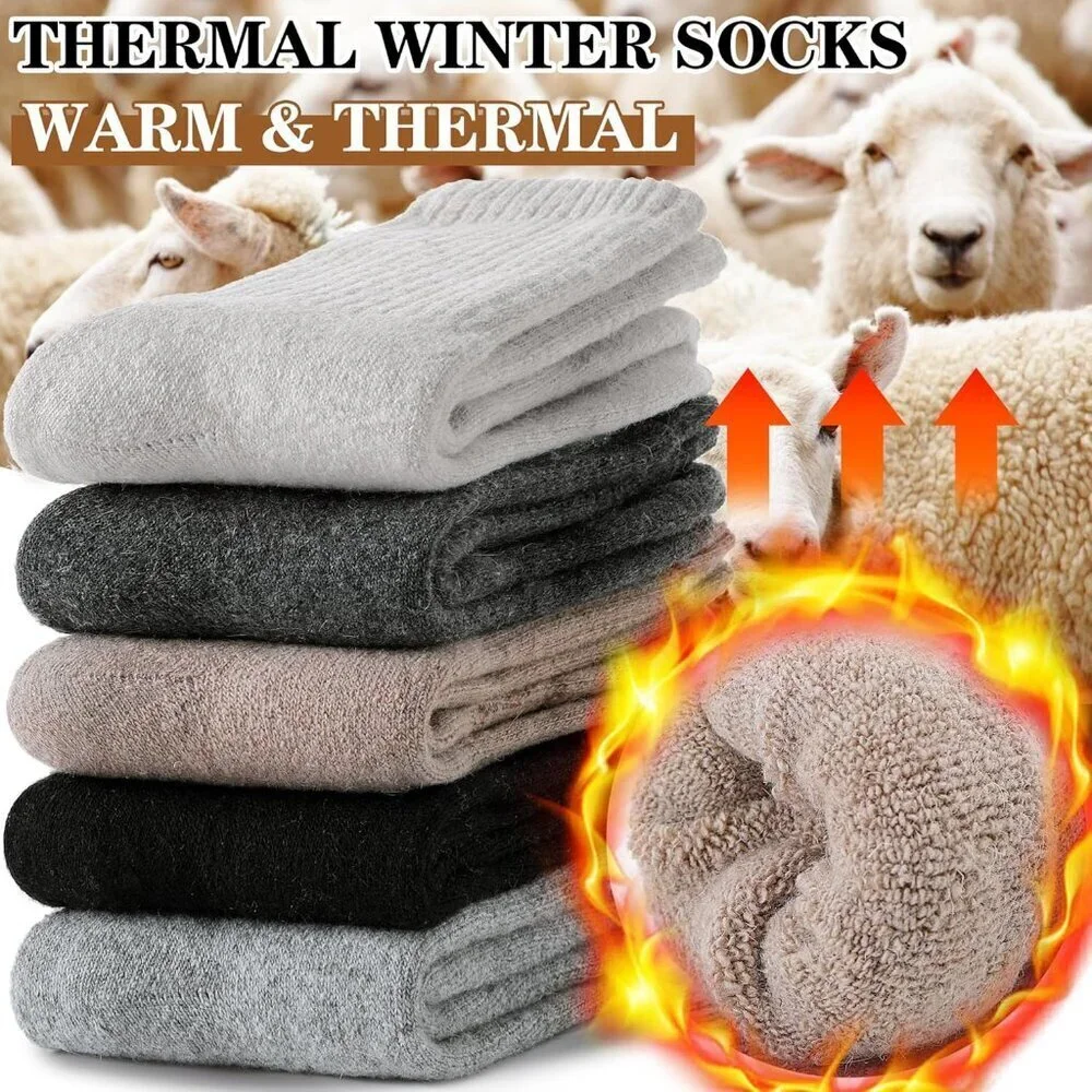 Women's Assorted Merino Wool Hiking Warm Winter Cozy Comfy Boot Socks